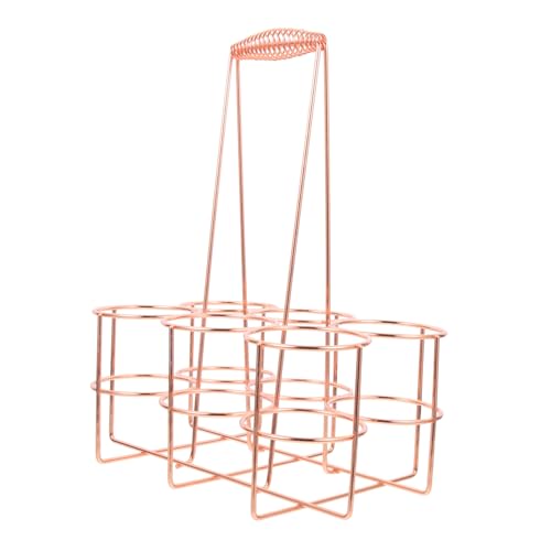 STOBAZA Handlicher Bierflaschenhalter Aus Edelstahl Kreativer Bierkorb Für Bars Partys Restaurants Ktv Tragbares Design Leicht Und Kompakt Roségold Geeignet Für Verschiedene Veranstaltungs von STOBAZA