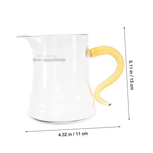 STOBAZA Hitzebeständiger Teekrug mit Henkel Kreativer Ausguss für Einschenken Langlebiges Sicheres Material Stilvoll und Leicht zu Reinigen für Teezeremonien von STOBAZA