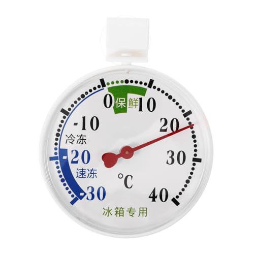 STOBAZA Hochpräzises Gefrierschrank Thermometer mit Rundem Saugnapf Einfach zu Montieren Zuverlässiges Temperaturmessgerät für Kühlschrank Gefriertruhe und Kalte Lagerbereiche von STOBAZA