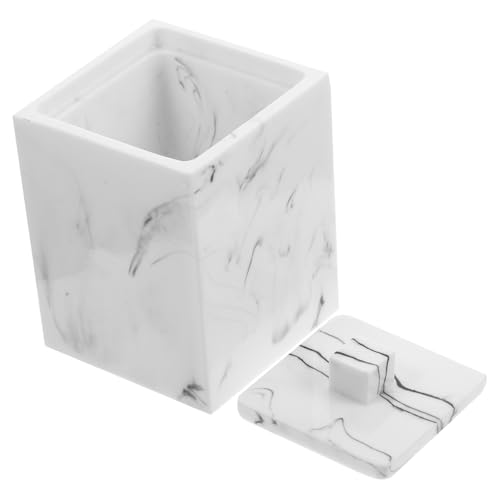 STOBAZA Hochwertige Aufbewahrungsbox für Wattestäbchen und Zahnstocher Marmoriertes Resin Design Geruchsneutral Abriebfest Kompakt und Vielseitig für Bad Schlafzimmer Büro und Hotel STOBAZA Hochwertige Aufbewahrungsbox für Wattestäbchen und Zahnstocher Marmoriertes Resin Design Geruchsneutral Abriebfest Kompakt und Vielseitig für Bad Schlafzimmer Büro und Hotel von STOBAZA