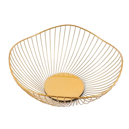 STOBAZA Hohlfrüchtekorb Ablauffunktion Nordic Stil Goldfarben Kleines Modell Luftdurchlässig und Praktisch für Obst Gemüse Snacks Küchenkorb für Aufbewahrung und Entwässerung STOBAZA Hohlfrüchtekorb Ablauffunktion Nordic Stil Goldfarben Kleines Modell Luftdurchlässig und Praktisch für Obst Gemüse Snacks Küchenkorb für Aufbewahrung und Entwässerung von STOBAZA