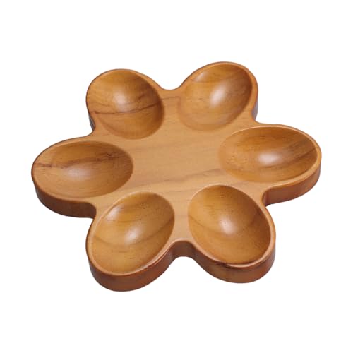 STOBAZA Holz Eierhalter 6 Eier Tablett Frischer Eier Halter Teufelseier Tablett Hühnereierhalter Für Kühlschrank Arbeitsplatte Küche Aufbewahrung von STOBAZA