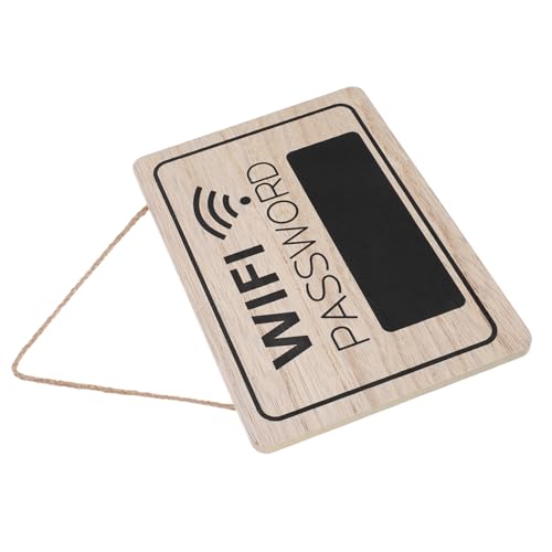 STOBAZA Holz Wlan Passwortschild zum Aufhängen Rustikales Türschild aus Holz mit Glatter Oberfläche Dekoratives Wifi Schild für Geschäft Hotel Zuhause Stilvolle Wanddeko Langlebiges Wifi von STOBAZA