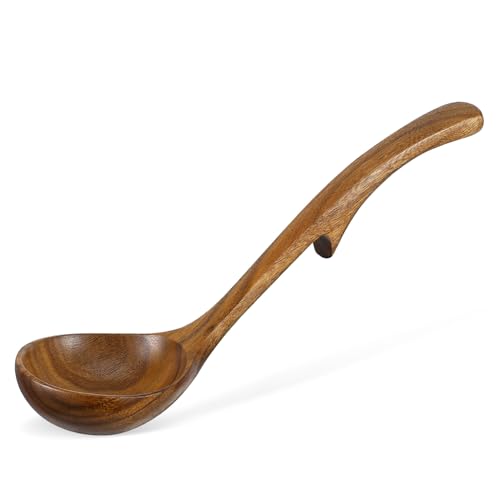 STOBAZA Holz-suppenkelle mit Haken Mittlere Langlebiger Kochlöffel aus Akazienholz Vielseitig zum Servieren Rühren und Kochen Ergonomischer Griff Einfach zu Reinigen STOBAZA Holz-suppenkelle mit Haken Mittlere Langlebiger Kochlöffel aus Akazienholz Vielseitig zum Servieren Rühren und Kochen Ergonomischer Griff Einfach zu Reinigen von STOBAZA