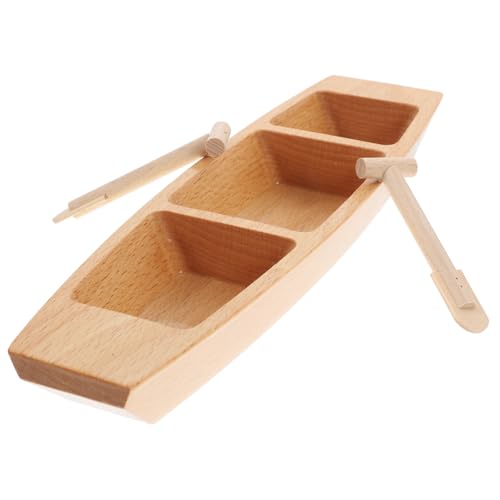 STOBAZA Holzboot Modell Set Miniatur Unfertiges Kanu Aus Holz Wasserdichtes Boot Dekoration Für Strandzimmer Büro Schreibtisch Nautische Wohnkultur von STOBAZA