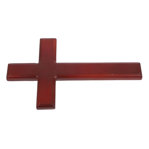 STOBAZA Holzkreuz-Handarbeit Kruzifix Für Gebete Aus Holz Geschnitzt Kleines Kreuz Für Gottesdienste Tragbares Kreuz Für Party-Rollenspiel von STOBAZA
