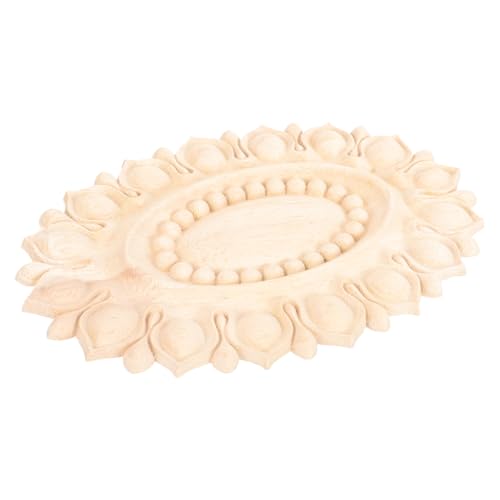 STOBAZA Holzornament Möbel Applique Vintage Stil Unlackiert Holzschnitzerei Tür Dekoration Oval Möbelverzierung DIY Wohnaccessoires STOBAZA Holzornament Möbel Applique Vintage Stil Unlackiert Holzschnitzerei Tür Dekoration Oval Möbelverzierung DIY Wohnaccessoires von STOBAZA