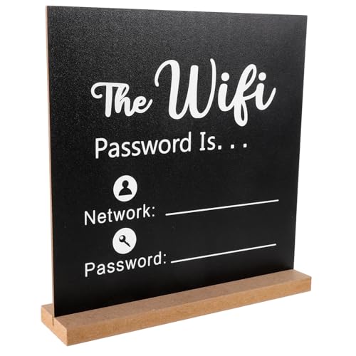 STOBAZA Holzschild Wifi Passwort Tafel Tischdekoration aus Massivem Holz mit Beschreibbarer Oberfläche Langlebiges Wifi Passwortschild für Zuhause und Büro Einfach zu Aktualisieren und STOBAZA Holzschild Wifi Passwort Tafel Tischdekoration aus Massivem Holz mit Beschreibbarer Oberfläche Langlebiges Wifi Passwortschild für Zuhause und Büro Einfach zu Aktualisieren und von STOBAZA