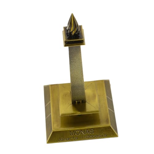 STOBAZA Indonesischer Tower Modell Metall Skulptur Dekorative Architektur Nachbildung Für Schreibtisch Wohnzimmer Arbeitszimmer Geschenk Kunsthandwerk von STOBAZA