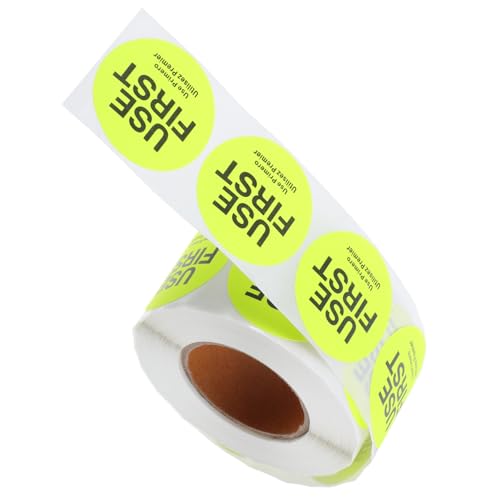 STOBAZA Inventaretiketten für Lebensmittel Abziehbare Runde Aufkleber in Fluoreszierendem Gelb Präzise Vorratskontrolle für Restaurant Effiziente Kennzeichnung und Einfache Anwendung STOBAZA Inventaretiketten für Lebensmittel Abziehbare Runde Aufkleber in Fluoreszierendem Gelb Präzise Vorratskontrolle für Restaurant Effiziente Kennzeichnung und Einfache Anwendung von STOBAZA