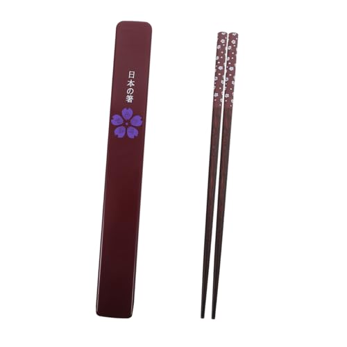STOBAZA Japanische Essstäbchen Rot mit Kirschblütenmuster Wiederverwendbar Rutschfest Hitzebeständig Inklusive Passender Aufbewahrungsbox Multifunktional für Sushi Nudelgerichte und STOBAZA Japanische Essstäbchen Rot mit Kirschblütenmuster Wiederverwendbar Rutschfest Hitzebeständig Inklusive Passender Aufbewahrungsbox Multifunktional für Sushi Nudelgerichte und von STOBAZA