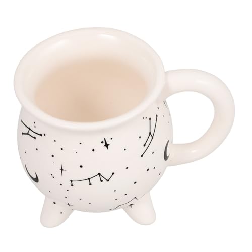 STOBAZA Keramik Kessel Tasse Halloween Kaffeebecher Cauldron Design Robuste Keramik Tasse für Kaffee Tee Heißgetränke für Familie Freunde Büro von STOBAZA