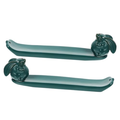 STOBAZA Keramik Räucherstäbchenhalter mit Grüner und Hasenfigur Stabiles Aroma Räuchergefäß für Wohnzimmer Büro Schlafzimmer Dekorativer Weihrauchbrenner Schützende Räucherschale STOBAZA Keramik Räucherstäbchenhalter mit Grüner und Hasenfigur Stabiles Aroma Räuchergefäß für Wohnzimmer Büro Schlafzimmer Dekorativer Weihrauchbrenner Schützende Räucherschale von STOBAZA