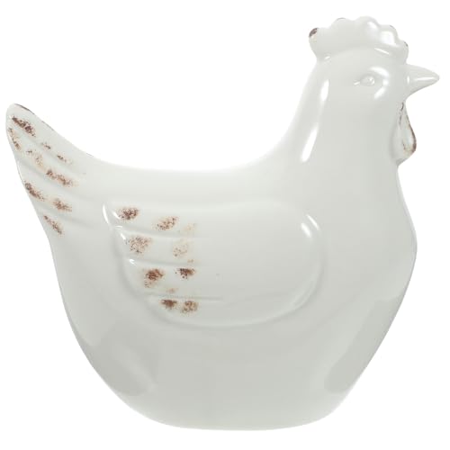 STOBAZA Keramische Hühnerfigur Moderne Deko für Zuhause Stilvolles Design für Regal Schreibtisch oder Kamin Lebensechte Form Bringt Kreativen Flair von STOBAZA