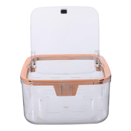 STOBAZA Kompakter Transparenter Mini Tischmülleimer mit Druckdeckel Plastikfreier Desktop Abfallbehälter für Büro Küche Bad und Schlafzimmer Platzsparend und Vielseitig Nutzbar von STOBAZA