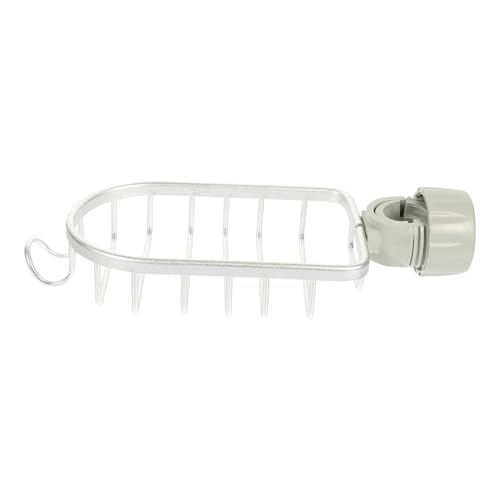STOBAZA Küchen Spülbecken Organizer aus Aluminium und Abs Wasserabweisendes Punch freies Wasserhahn Regal mit Ablage für Schwamm und Küchenutensilien Modernes Design für Saubere von STOBAZA