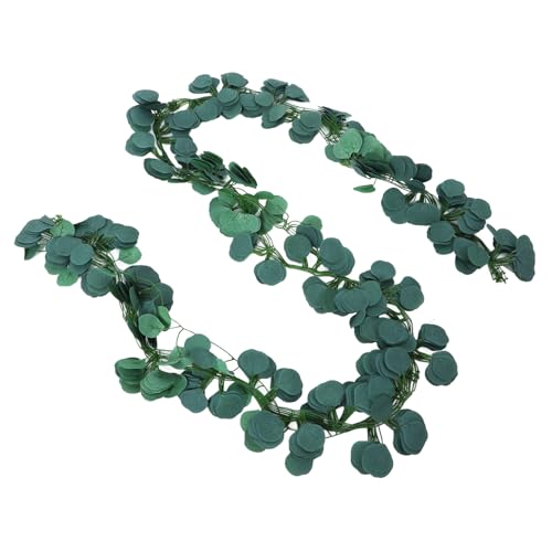 STOBAZA Künstliche Eukalyptus Girlande Realistisch Aussehende Grüne Deko Rebe für Wanddekoration Hochzeit Büro ohne Bewässerung Vielseitig Kombinierbar von STOBAZA