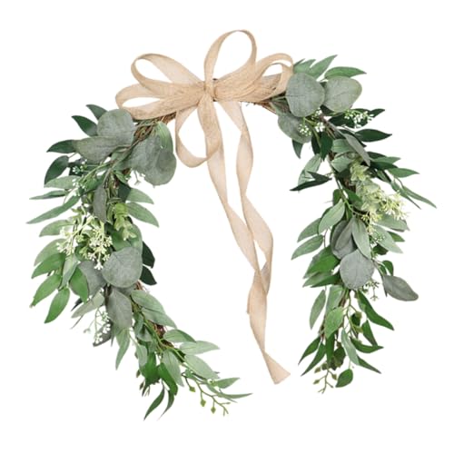 STOBAZA Künstliche Eukalyptusblätter Girlande Kunststoff Langlebige Wanddekoration für Hochzeit Laden Zuhause Wasserfrei Verblassungsfest Installieren Natürliche Optik Vielseitig von STOBAZA