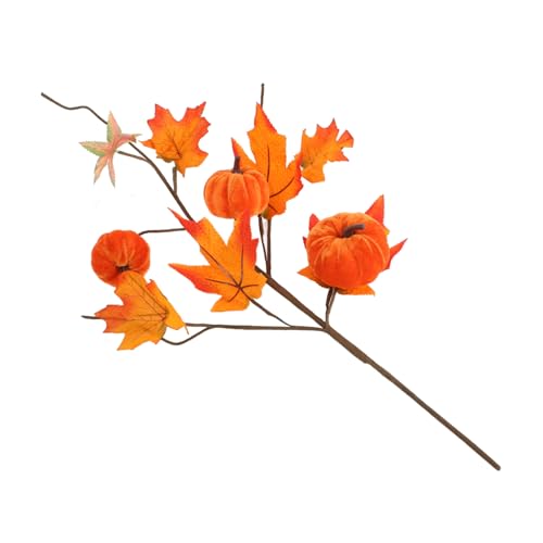 STOBAZA Künstliche Kürbis Deko mit Ahornblatt Zweig Wetterfeste Herbstdekoration Handgefertigte Teiliges Vielseitig für Thanksgiving und Wohnraumgestaltung STOBAZA Künstliche Kürbis Deko mit Ahornblatt Zweig Wetterfeste Herbstdekoration Handgefertigte Teiliges Vielseitig für Thanksgiving und Wohnraumgestaltung von STOBAZA