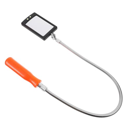 STOBAZA LED Inspektionsspiegel mit Drehbarem Flexiblem Teleskopgriff Beleuchteter Auto mechaniker spiegel für Präzise Fahrzeug Elektrikprüfung Robust und Vielseitig Einsetzbar von STOBAZA