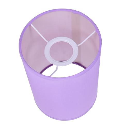 STOBAZA Lampenschirm Aus Stoff Lampenschirm Stoff Schreibtischlampe Mit Schirm Hoher Stofflampenschirm Rundlampenschatten Violett von STOBAZA