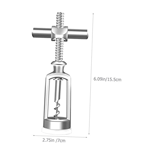 STOBAZA Manueller Korkenzieher Weinflaschenöffner Spiralschraube Edelstahl Silber Familien Bar Restaurant Partys Geeignet STOBAZA Manueller Korkenzieher Weinflaschenöffner Spiralschraube Edelstahl Silber Familien Bar Restaurant Partys Geeignet von STOBAZA