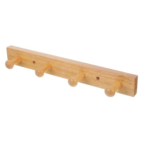 STOBAZA Massiver Holz Garderobenhaken Fach Wandmontage mit Glatter Oberfläche Multifunktionaler Kleiderhaken für Schlafzimmer Flur Bad und Küche zur Praktischen Aufbewahrung von Kleidung von STOBAZA
