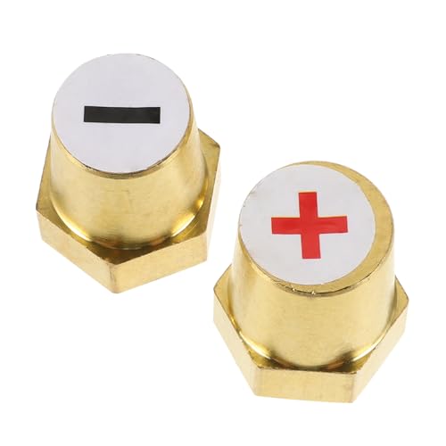 STOBAZA Messing Batteriepolklemmen Kompatibel mit Autobatterien Robuste Kupfer Adapter für Flach und Gewindepole Einfache Montage ohne Werkzeug Sichere Verbindung für Fahrzeug STOBAZA Messing Batteriepolklemmen Kompatibel mit Autobatterien Robuste Kupfer Adapter für Flach und Gewindepole Einfache Montage ohne Werkzeug Sichere Verbindung für Fahrzeug von STOBAZA