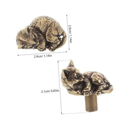 STOBAZA Messing Türgriff mit Katzenmotiv Dekorativer Vintage Möbelgriff Glatte Oberfläche Einfacher Einbau Eleganter Möbelknauf für Schränke Kommoden und Schubladen Retro Stil STOBAZA Messing Türgriff mit Katzenmotiv Dekorativer Vintage Möbelgriff Glatte Oberfläche Einfacher Einbau Eleganter Möbelknauf für Schränke Kommoden und Schubladen Retro Stil von STOBAZA