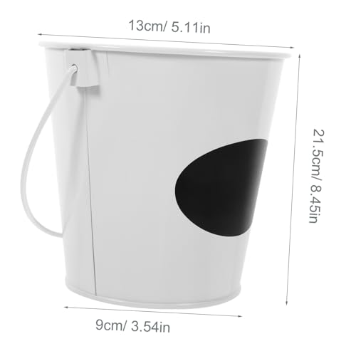 STOBAZA Mini Desktop Mülleimer aus Stabilem Metall Kleiner Tischabfalleimer mit Großer Öffnung Praktischer Papierkorb für Büro und Zuhause Robuster Behälter für Sauberes Arbeiten und von STOBAZA