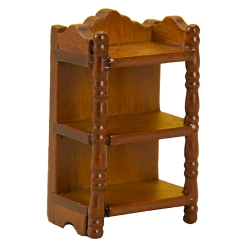 STOBAZA Miniatur Bücherregal Puppenhaus Möbel Miniaturmöbel Modell Kreatives Mini Haus Dekor Aufbewahrungsregal für Miniatur Sammlung Wohnzimmer und Garten von STOBAZA
