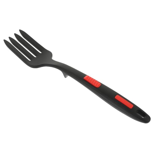 STOBAZA Multifunktionale Silikon Gabel mit ergonomischem Griff hitzebeständig rutschfest Haushalt Dinner Fork Küchenutensil Zubehör für Kochen Servieren und Salate in Schwarz STOBAZA Multifunktionale Silikon Gabel mit ergonomischem Griff hitzebeständig rutschfest Haushalt Dinner Fork Küchenutensil Zubehör für Kochen Servieren und Salate in Schwarz von STOBAZA