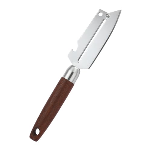 STOBAZA Multifunktionaler Edelstahl Schäler mit Ergonomischem Griff Kompakt und Rostfrei für Kartoffeln Gurken Obst Inklusive Flaschenöffner und Fischschuppenentferner Sicher und Langlebig von STOBAZA