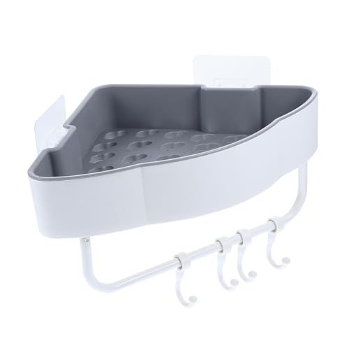 STOBAZA Multifunktionales Eck wandregal mit Haken Badezimmer aufbewahrung Stilvolles Stark Belastbares Dreieck Organizer Regal für Waschcreme Handtücher und Zahnbürsten Einfache Montage STOBAZA Multifunktionales Eck wandregal mit Haken Badezimmer aufbewahrung Stilvolles Stark Belastbares Dreieck Organizer Regal für Waschcreme Handtücher und Zahnbürsten Einfache Montage von STOBAZA