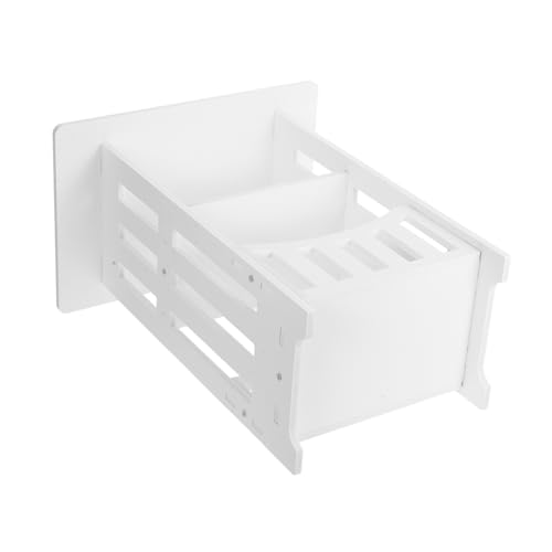 STOBAZA Kompakte Weiße Nachtkommode Mit Stauraum Design Für Schlafzimmer Und Wohnzimmer Als Beistelltisch Neben Bett Oder Sofa Platzsparend Und von STOBAZA