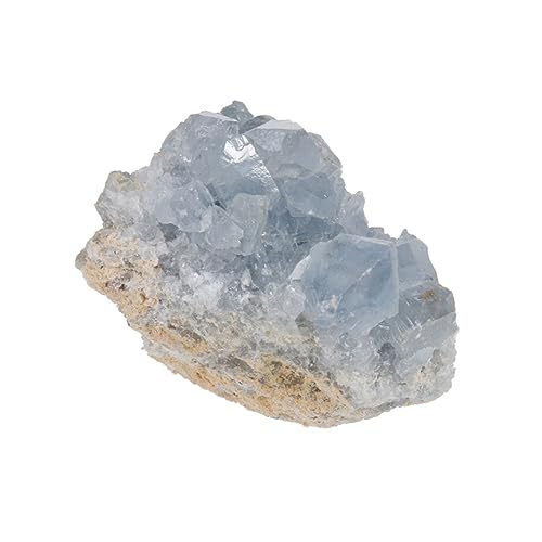 STOBAZA Natürlicher Blauer Kristallcluster Dekoration Originaler Kristallblock Einzigartiger Edelstein für Zuhause Wohnzimmer Schreibtisch Feng Shui Heilstein von STOBAZA