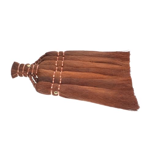 STOBAZA Old Fashioned Palm Fiber Broom Head Handmade Outdoor Flat Head Besom Natural Coconut Palm Fibers Large Coverage Replacement Brush For Patio And Cleaning von STOBAZA