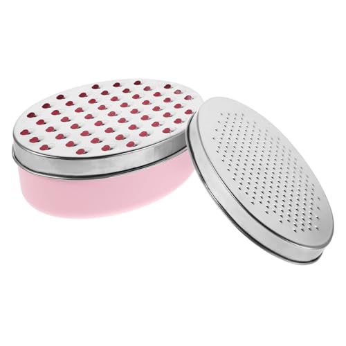 STOBAZA Ovaler Edelstahl Käsereibe mit Aufbewahrungsbox Fein und Mittelfein Ergonomischer Griff für Karotten Gemüse Käse Schokolade Ingwer Handlicher Multifunktionsshredder von STOBAZA