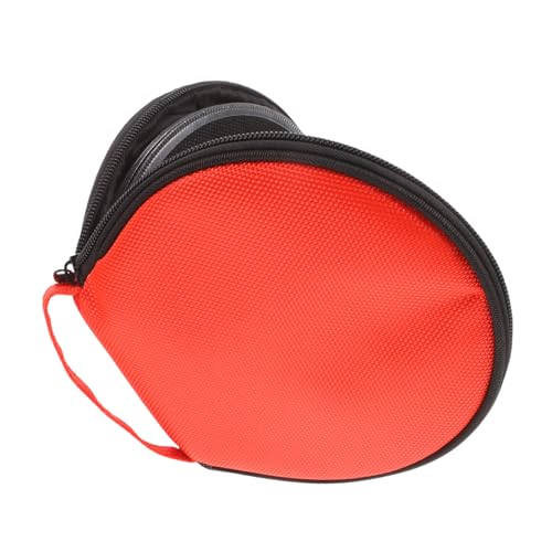 STOBAZA Oxford CD Aufbewahrungstasche Rundes Design Große Kapazität Platzsparend Auto CD Tasche für Autofahrten Langlebig Verschleißfest Orange von STOBAZA