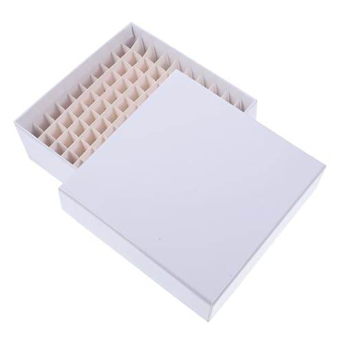 STOBAZA Papier Kryo Aufbewahrungsbox für Mikrozentrifugenröhrchen Fächer Wiederverwendbar Labor Probenlagerung Gefrierfach Geeignet von STOBAZA