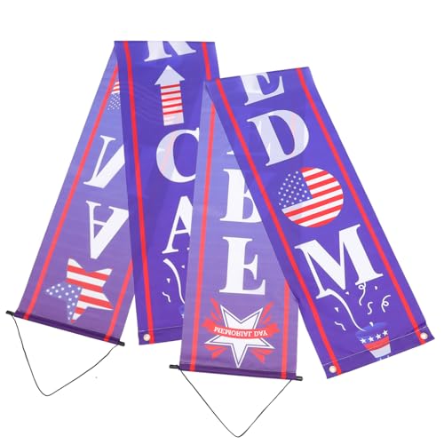 STOBAZA Patriotisches Independence Day Veranda Banner Lustiger Türvorhang mit Großen Buchstaben Farbige Hängende Porch Dekoration für Memorial Day und Party STOBAZA Patriotisches Independence Day Veranda Banner Lustiger Türvorhang mit Großen Buchstaben Farbige Hängende Porch Dekoration für Memorial Day und Party von STOBAZA