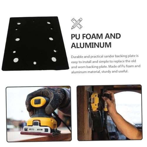 STOBAZA Professionelle Schleifteller Aluminium Stützteller mit Löchern Ersatz Schleifpad Kompatibel mit Sdk Schwingschleifer Langlebige Klett schleifplatte für Elektrowerkzeug von STOBAZA