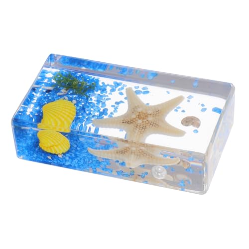 STOBAZA Resin Seestern Briefbeschwerer Pädagogisches Meereslebewesen Modell Robustes Kunstharz Dekorativer und Lehrreicher Papierbeschwerer für Unterricht Heimlernen und Sammler von von STOBAZA