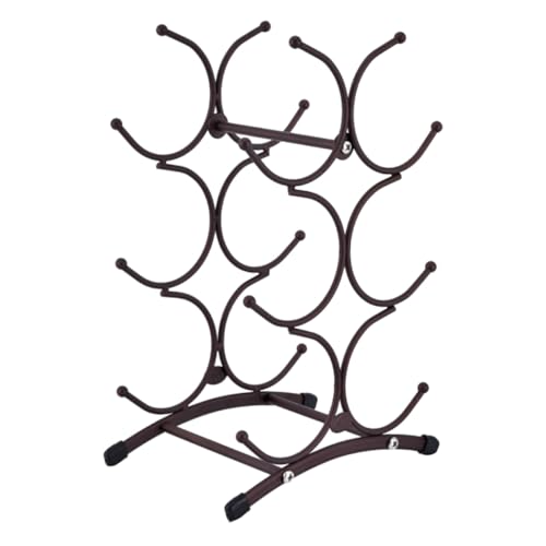 STOBAZA Rotbraunes Abnehmbares Metall weinregal für Flaschen Stabiles Langlebiges Weinlagerregal mit Vintage Design Multifunktional für Zuhause Esszimmer Bar und Weinsammlung STOBAZA Rotbraunes Abnehmbares Metall weinregal für Flaschen Stabiles Langlebiges Weinlagerregal mit Vintage Design Multifunktional für Zuhause Esszimmer Bar und Weinsammlung von STOBAZA