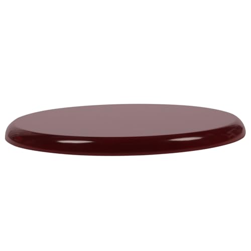 STOBAZA Runder Massivholz Hockersitz Ersatz Sitzfläche Weinrot Robust Langlebig für Bar Küche Esszimmer Stabiler Holzsitz für Zuhause und Gewerbe von STOBAZA