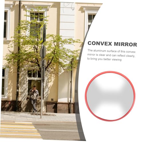 STOBAZA Runder Sicherheits spiegel für Innenbereich mit Konvexer Bruchsicherer Oberfläche aus Aluminiumfolie für Garage Einfahrt und Verkehrssicherheit zur Unfallvermeidung und von STOBAZA