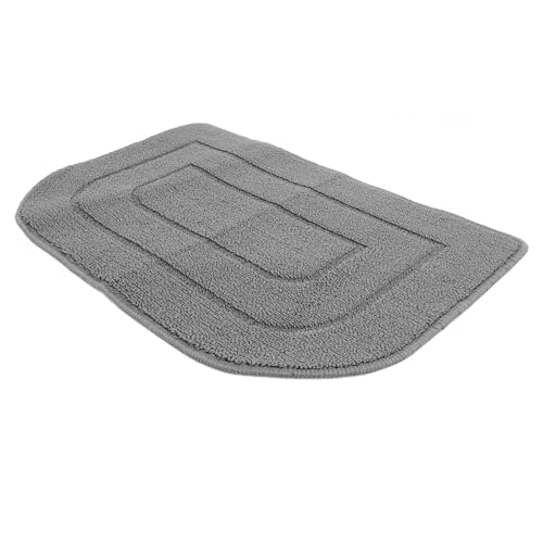 STOBAZA Rutschfester Wasserabsorbierender Küchenläufer Teppich Dicke Einfache Küchenmatte für Küche Wohnzimmer Schlafzimmer rutschfest Waschbar Halbrund Dunkelgrau von STOBAZA