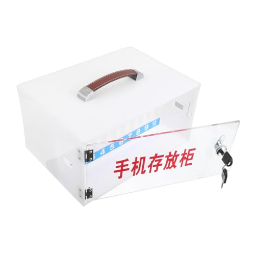 STOBAZA Schließfach für Mobiltelefone mit Schloss Transparenter Aufbewahrungsschrank Nummerierte Fächer Langlebig und Sicher für Büro und Klassenzimmer zur Organisierten Handysicherung von STOBAZA
