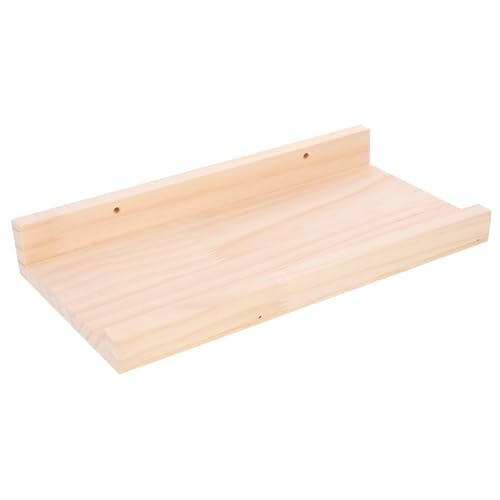 STOBAZA Schwebendes Wandregal aus Holz Breites Regalbrett Platzsparendes Robustes Wandboard für Wohnzimmer Schlafzimmer Dekoratives Unsichtbares Wandregal zur Aufbewahrung und Wanddeko von STOBAZA