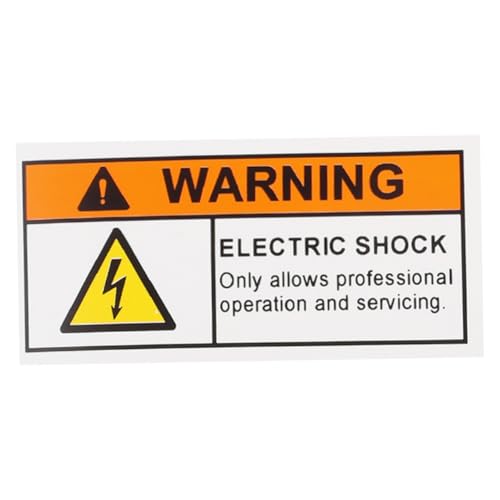 STOBAZA Selbstklebendes Warnschild Elektrische Gefahren Stromschlag Warnaufkleber Hochspannungs Warnetikett für Fachpersonal bei Wartung und Betrieb von STOBAZA